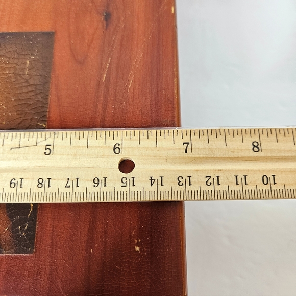 Wooden Vintage Cedar Holy Bible Box Holder with Picture of Jesus - Picture 5 of 7